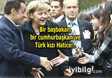 Sarkozy Türk kızını sıkıştırdı    
