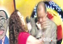 Kadın vekil TV basıp gazeteci dövdü