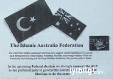Türk bayraklı broşür Sidney'i karıştırdı
