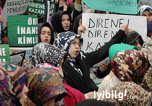 Marmara'da türban protestosu