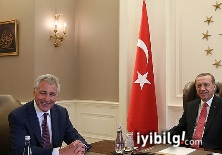 Cumhurbaşkanı Erdoğan Hagel'i kabul etti