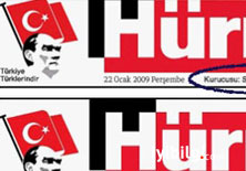 Hürriyet'in logosunda esrarengiz değişim