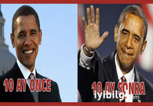Obama 10 ayda yaşlandı!