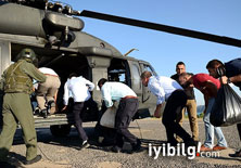 Oy pusulaları askeri helikopterle taşındı